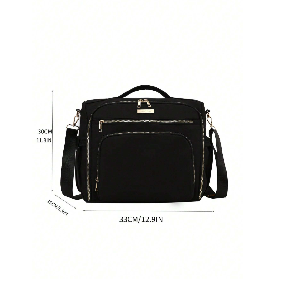 Black On-the-Go Baby Bag.