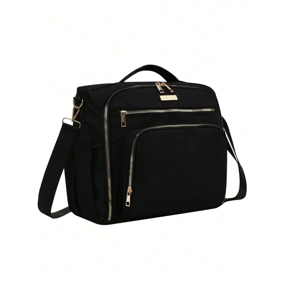 Black On-the-Go Baby Bag.